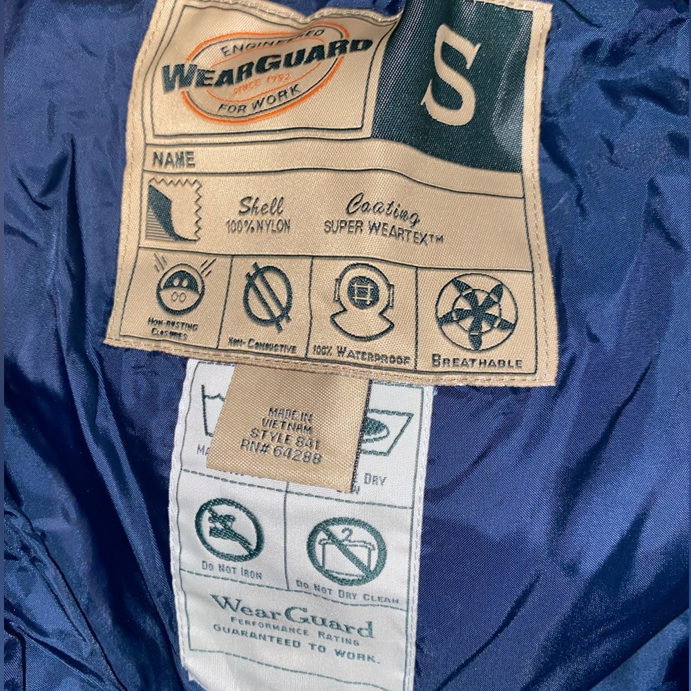 WearGuard Nylon Waterproof Pants. Size S - Picture 3 of 3